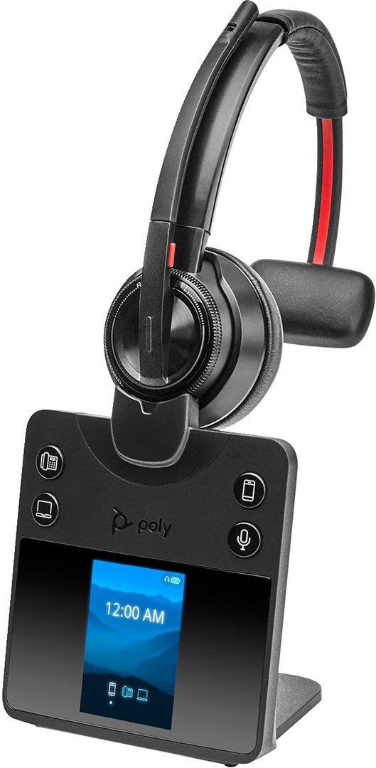 HP Inc. Poly Savi 8410 Office Headset - On-Ear - DECT/ Bluetooth - Wireless - Black - Certified for Microsoft Teams (8L5A7AA#ABB)