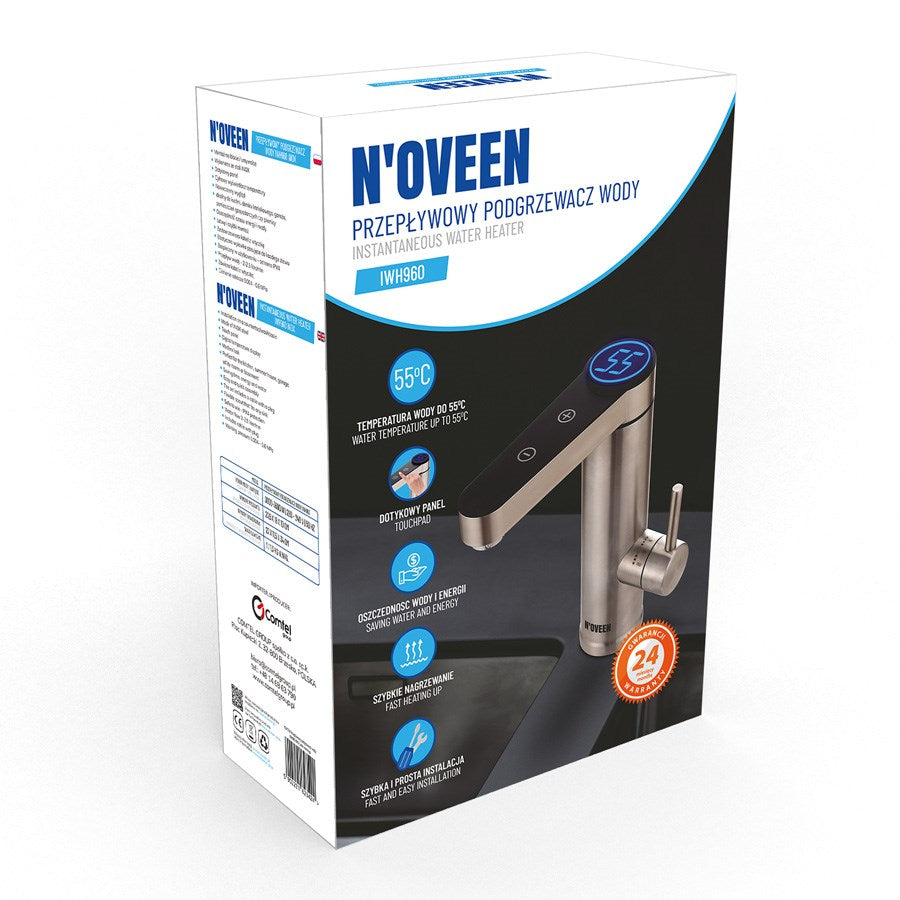 Instantaneous Water Heater N'OVEEN IWH960 INOX - 3000W - Stainless Steel