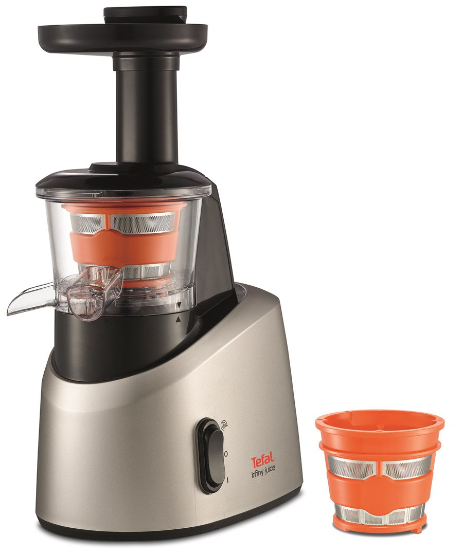 Tefal Juice Extractor ZC255B, 200 W, 0.8 L Bowl, Grey/Silver