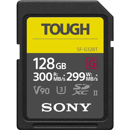Sony SDXC Pro Tough 128GB Class 10 UHS-II U3 Memory Card (SFG1TG)