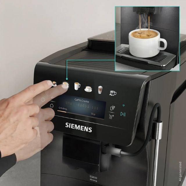 Siemens EQ600 iAroma TP603E08 Espresso Machine 15 Bar 1500W Black
