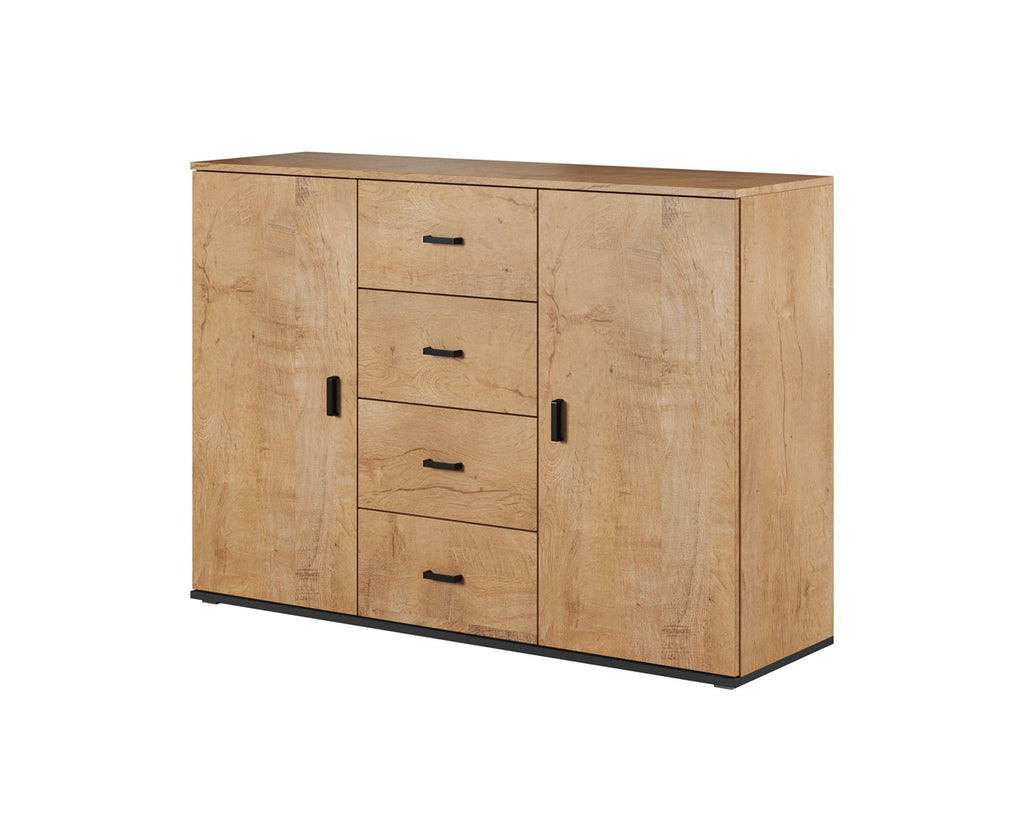 Cama Living Room Sideboard UNI Lefkas Oak/Black