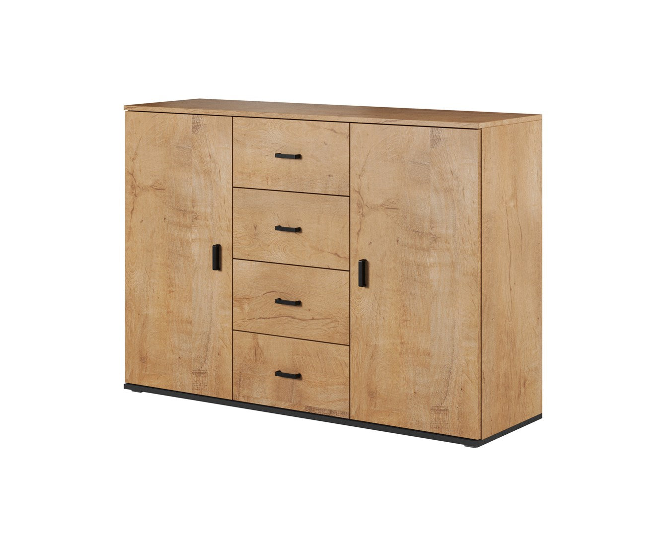Cama Living Room Sideboard UNI Lefkas Oak/Black