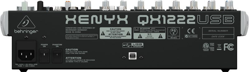 Premium 16-Channel USB Analog Mixer with 4 XENYX Mic Preamps 16-Kanal-USB-Analogmixer 2/2-Bus-Architektur