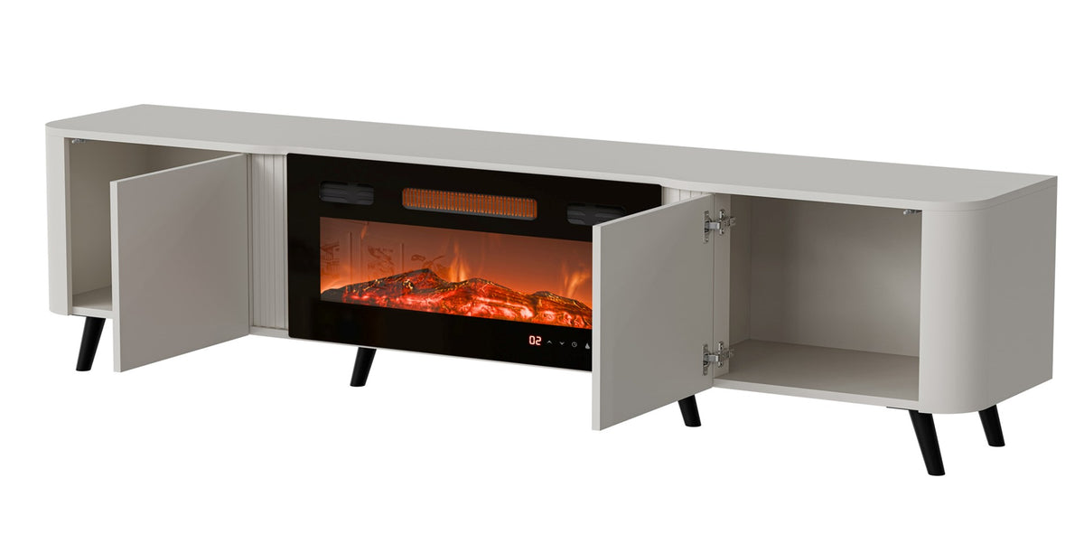 Cama Volare RTV cabinet 200 x 39 x 49 cm cashmere + fireplace