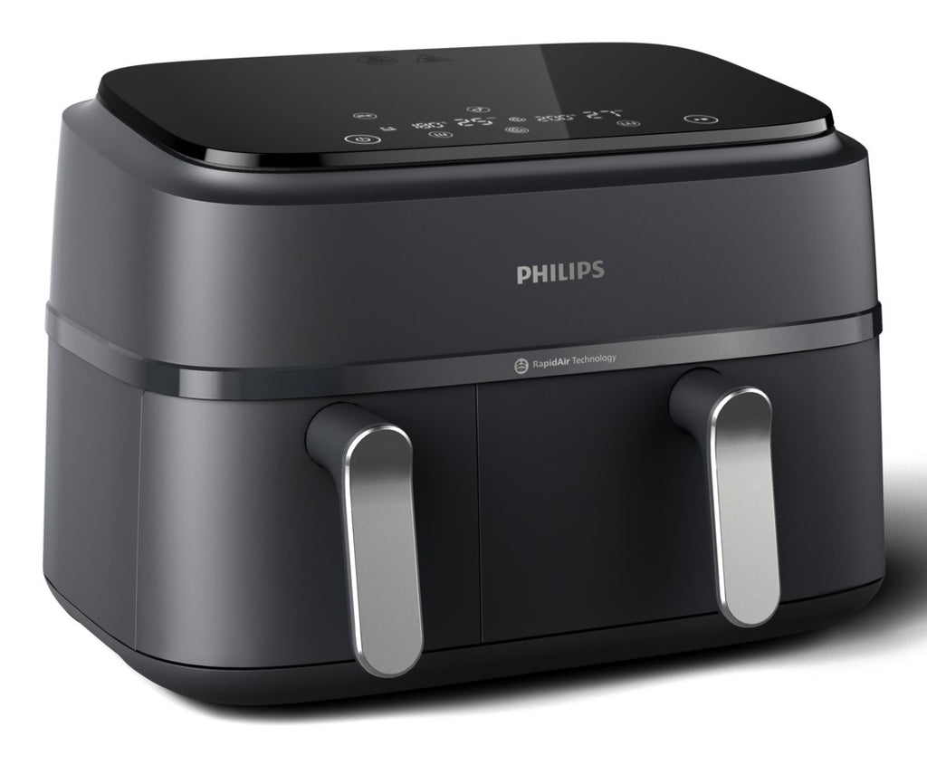 Philips NA351/00 Air Fryer 2750W 9L Double Basket Black/Silver