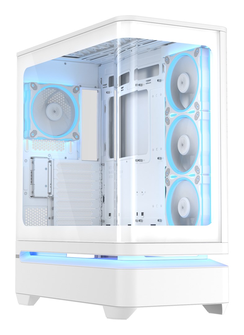 ASUS PRIME AP304 TG ARGB WHITE PC Case Multi-Color Illumination ATX, micro ATX, Mini-ITX