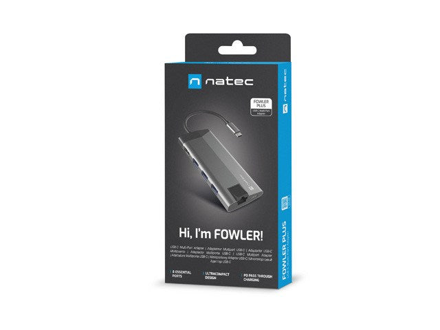 NATEC USB Hub Type-C RJ45 MicroSD HDMI Model NMP-1690