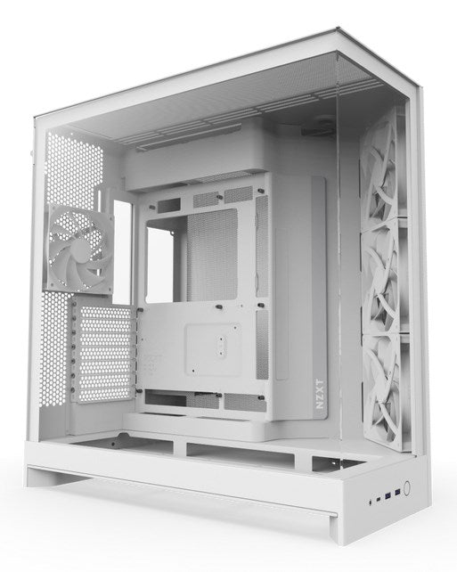 NZXT H9 Flow Tower - Spacious Dual-Chamber Case with Extensive Cooling Support