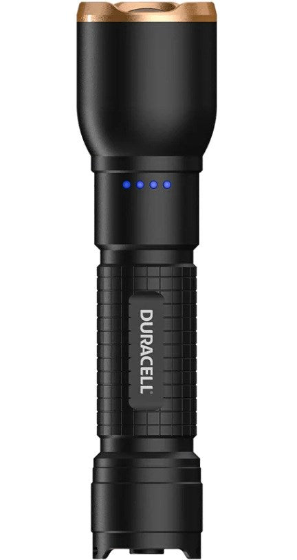 Duracell DF1500R Flashlight 1500 Lumens USB-C Rechargeable Black