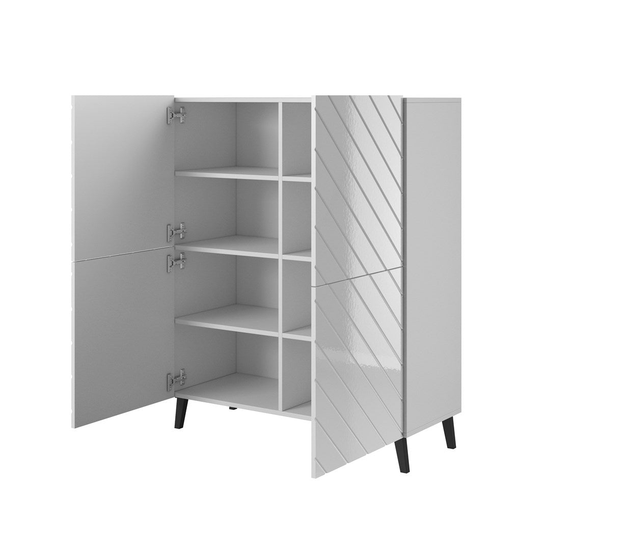 Shelving ABETO 100.5 x 40 x 121.5 cm White/Gloss White