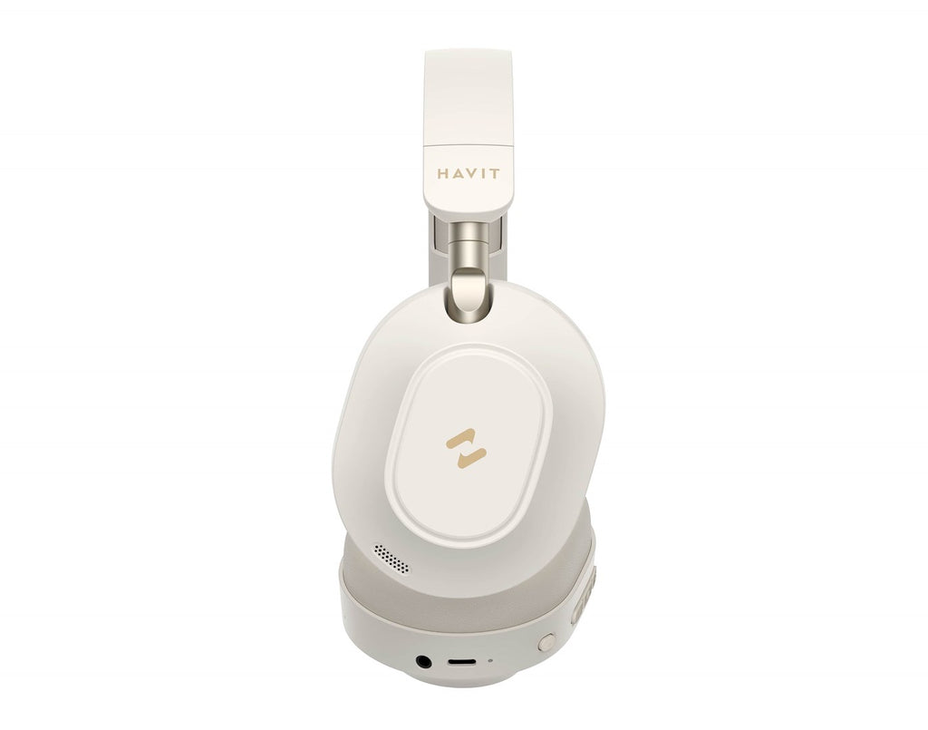 Havit BT Cordless Headphones Active Noise Cancelling Beige