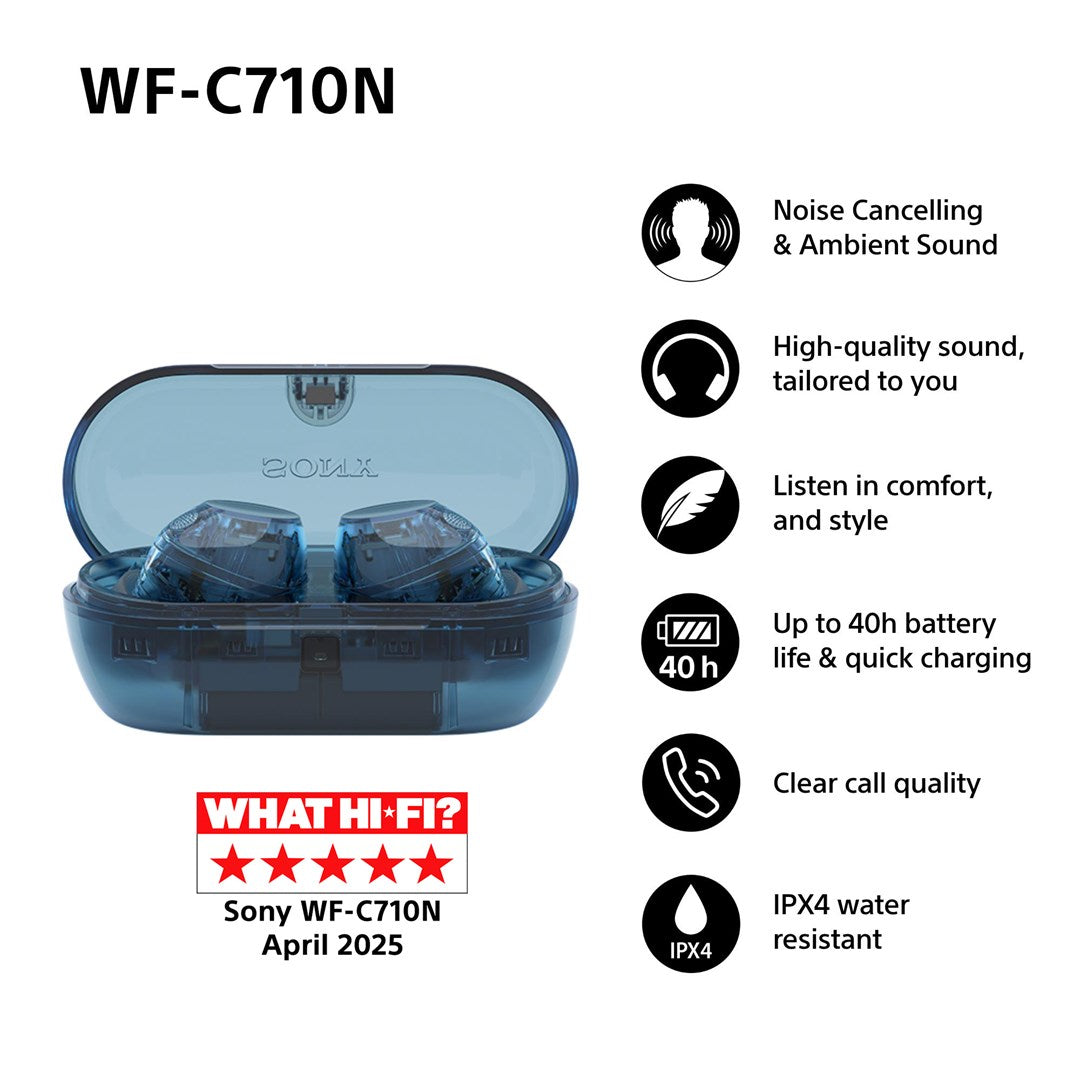 Sony WFC710NL.CE7 Bluetooth Headset Glass Blue True Wireless Stereo
