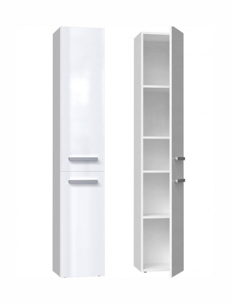 NEL II Bathroom Cabinet Gloss White 31x30x174 cm
