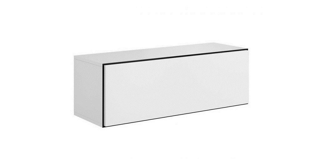 Cama Full Storage Cabinet ROCO RO1 112/37/39 White/Black/White