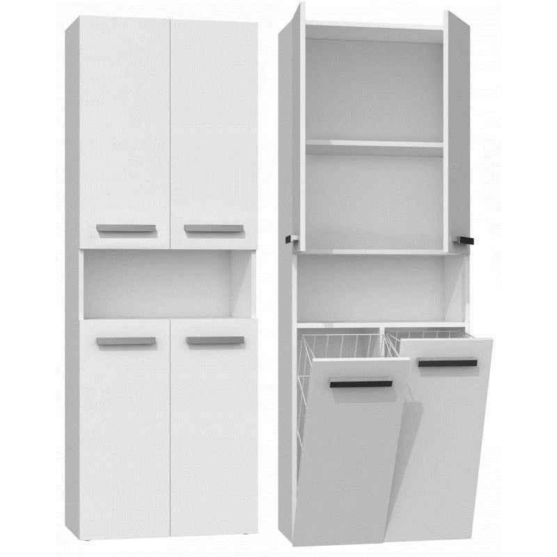 Topeshop NEL 2K DK BIEL Bathroom Storage Cabinet White
