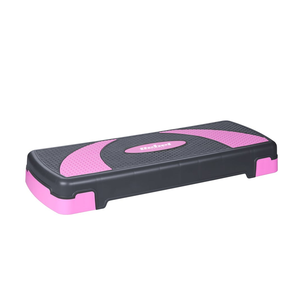 REBEL ACTIVE Step for Aerobics and Fitness Exercises 3 Levels Gray-Purple