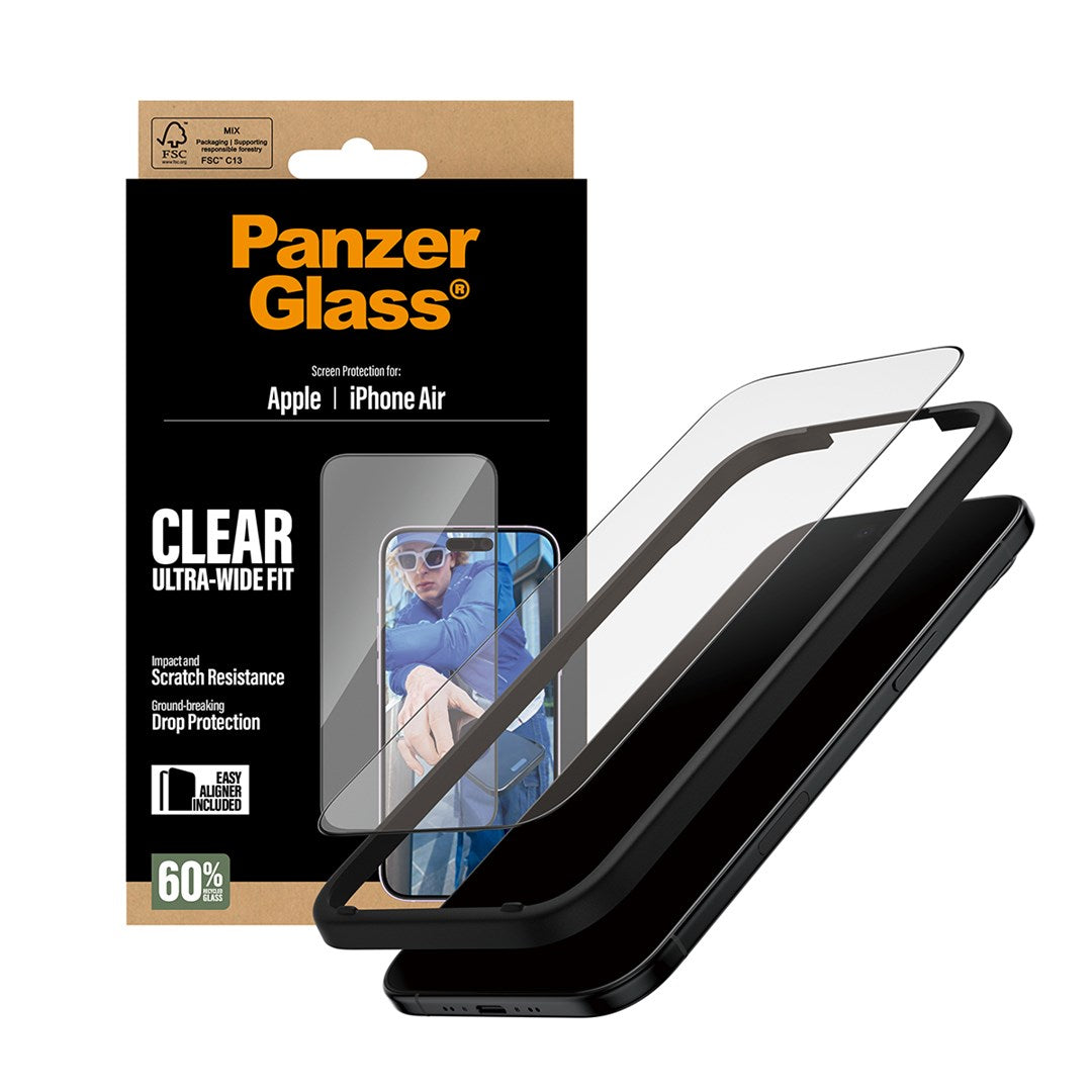 PanzerGlass ® Screen Protector iPhone Air | Ultra-Wide Fit w. EasyAligner Clear screen protector Apple 1 pc(s)