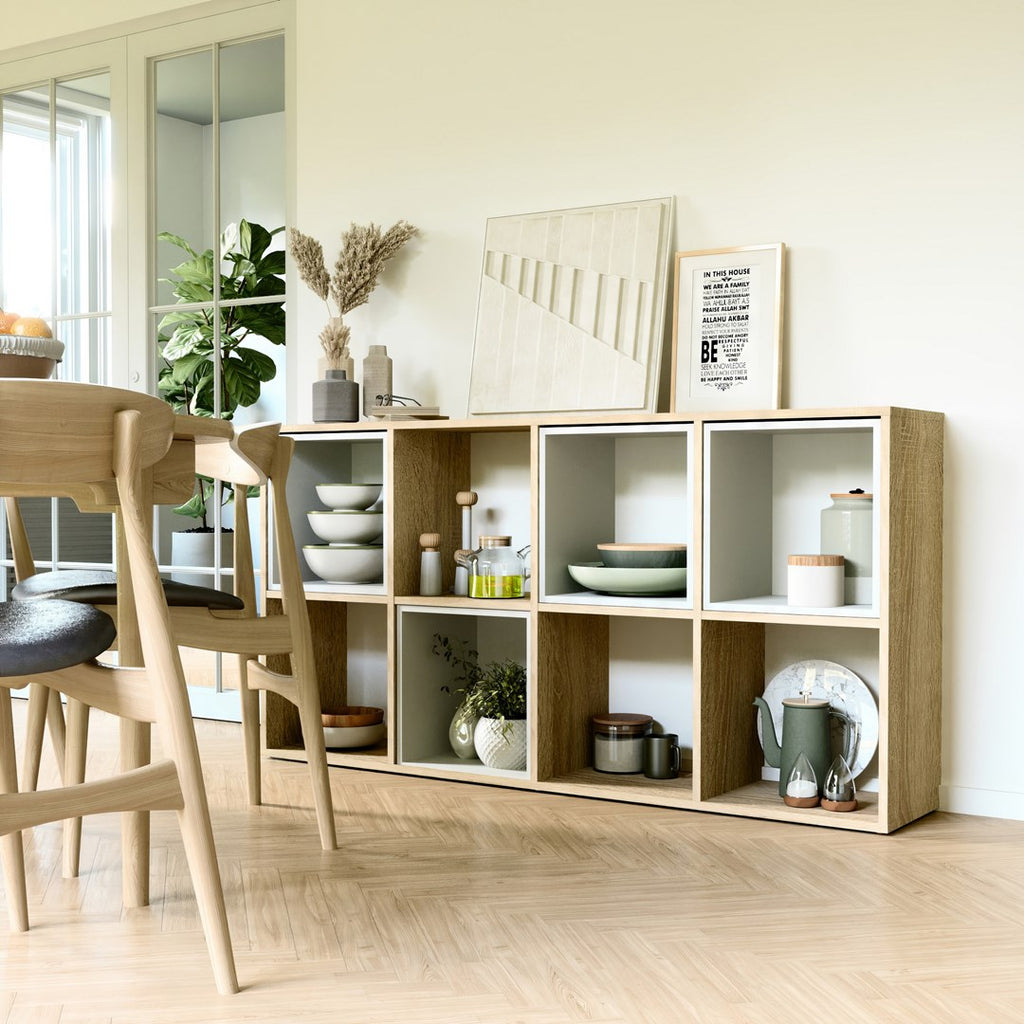 MALAX 2X4 Bookcase Sonoma for Living Room