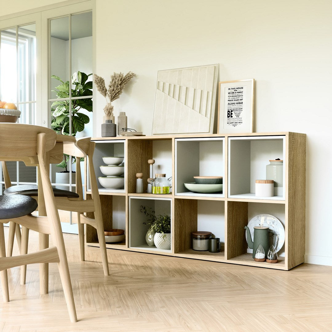 MALAX 2X4 Bookcase Sonoma for Living Room