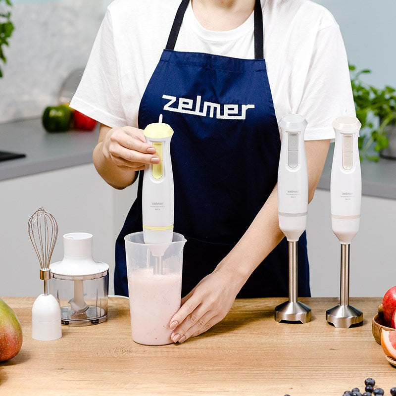 Zelmer Hand Blender 800 W with Splash Guard, 0.45 L Chopper, 0.8 L Pot, Model ZHB4562L