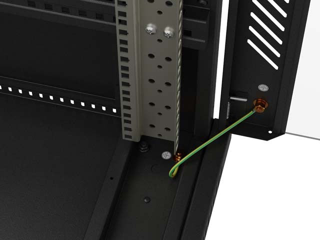 Lanberg Freestanding Rack Cabinet 22U Black FF01-6222-23B - 800 kg Capacity, Active Cooling, Key Lock