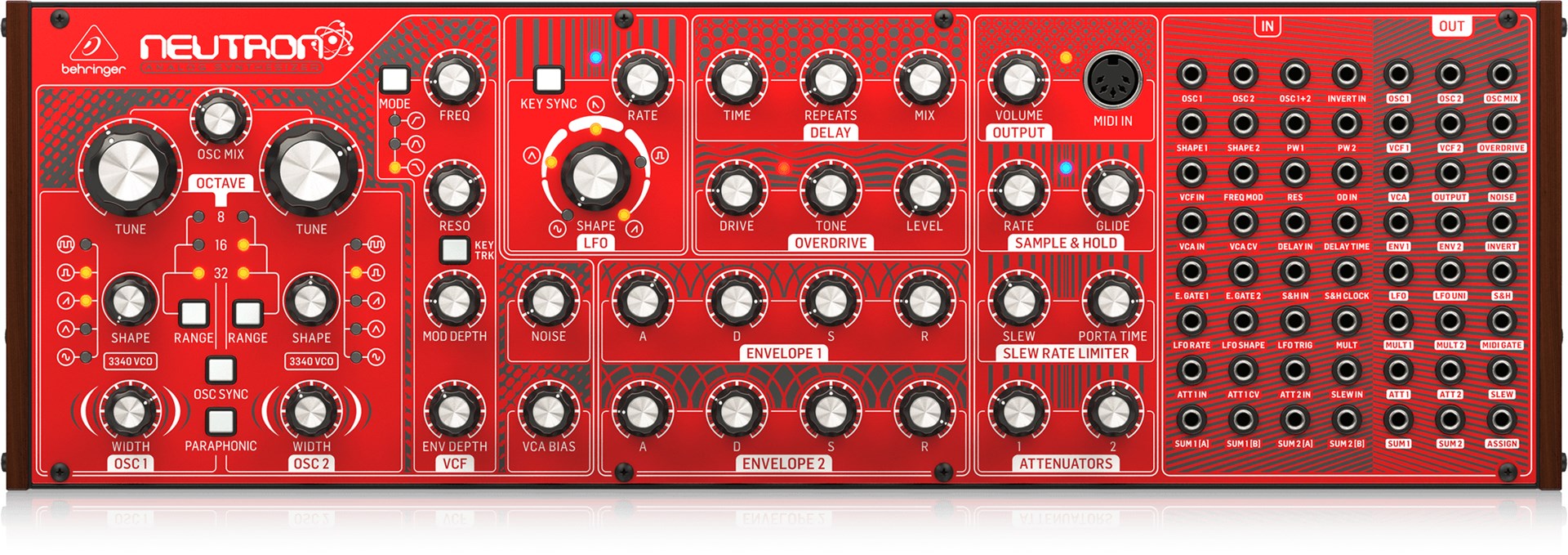 Behringer NEUTRON Semi-Modular Analog Synthesizer Red