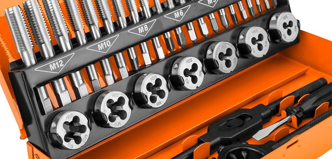 NEO tools Threading Tool Set 12-915 - M3-M12 - 32 pcs HSS