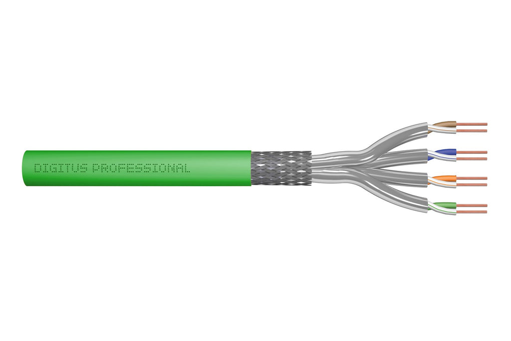DIGITUS Professional Bulk Cable 500 m S/FTP CAT 8.2 Halogen-Free Robust Yellow RAL 1016