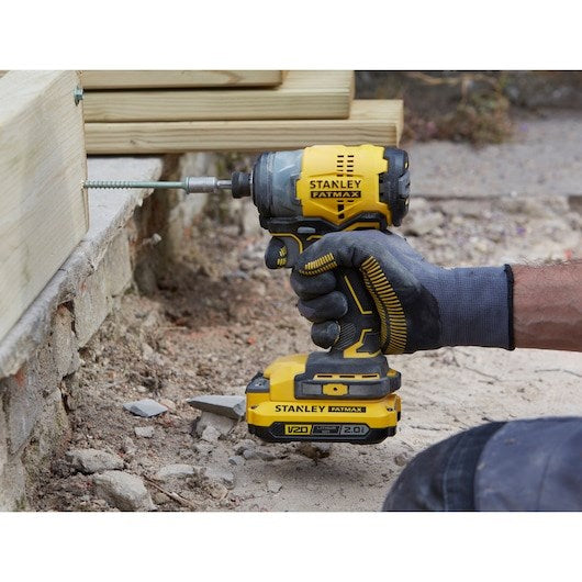 Stanley SFMCF820D2K Power Screwdriver/Impact Driver, 2900 RPM, Black Yellow