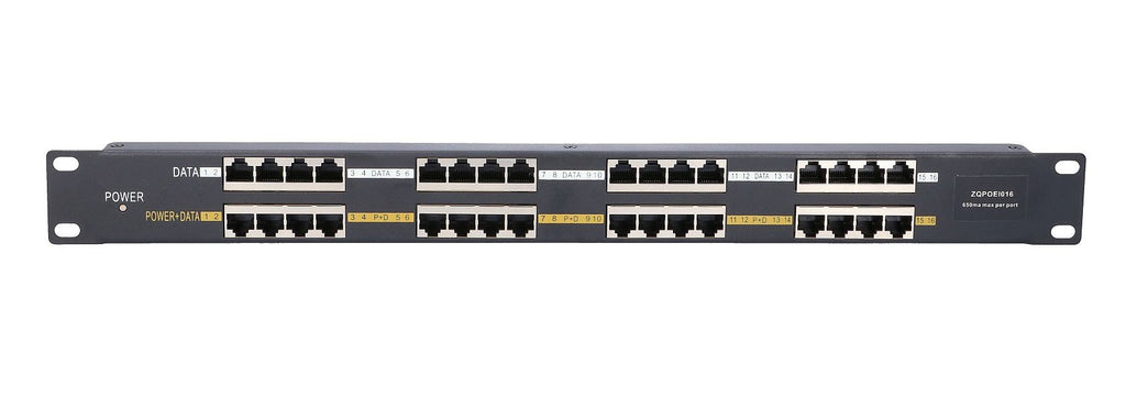 Extralink 16 Ports PoE Injector 16x 100Mbps RJ45 Rack