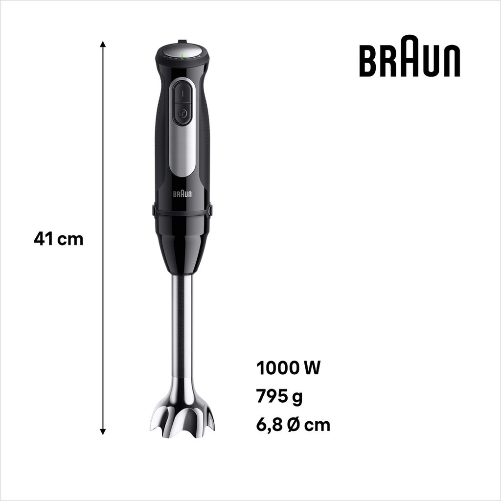 Braun Hand Blender - Stainless Steel Base - 1000W - 25 Speed Settings - Turbo (0X22111504)