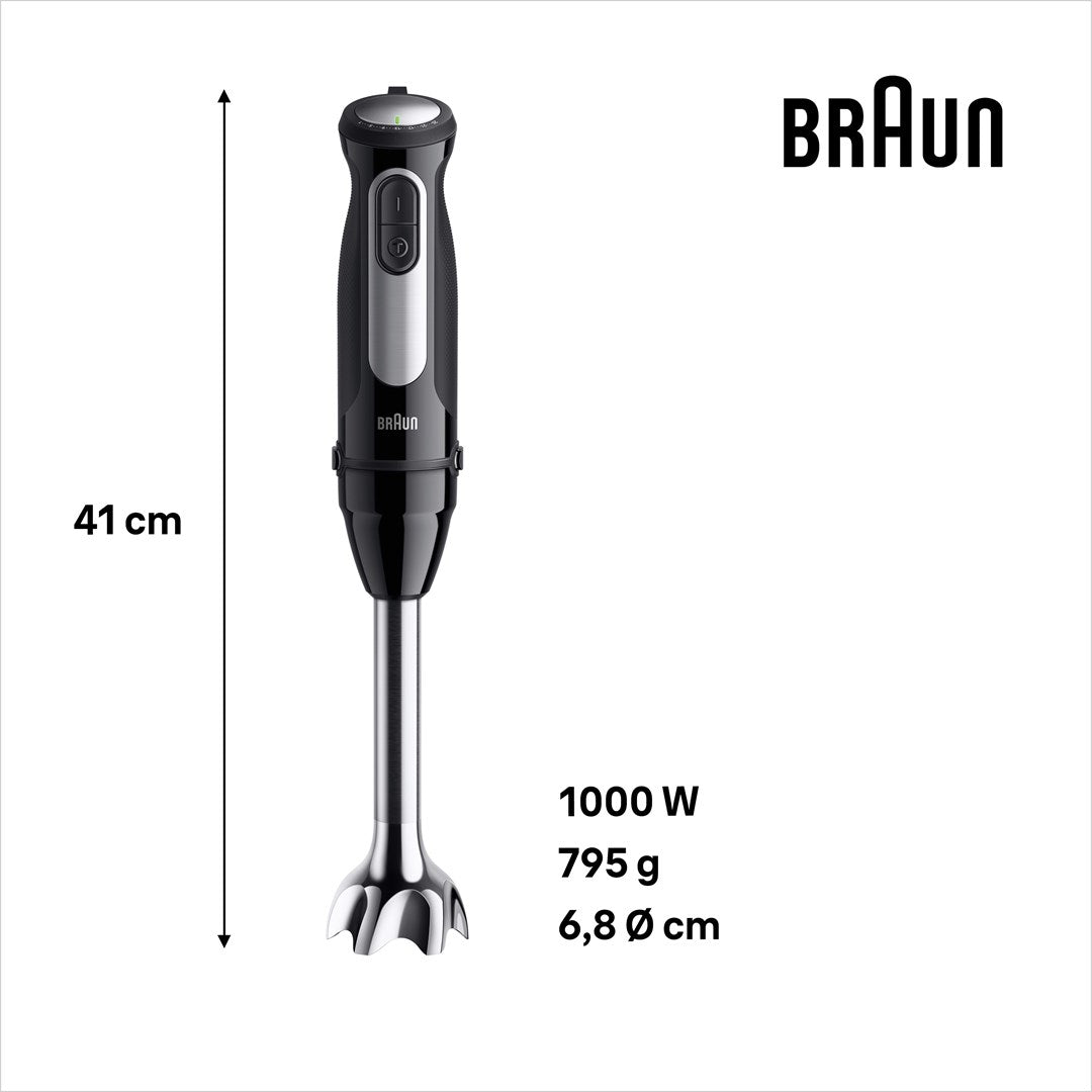 Braun Hand Blender - Stainless Steel Base - 1000W - 25 Speed Settings - Turbo (0X22111504)