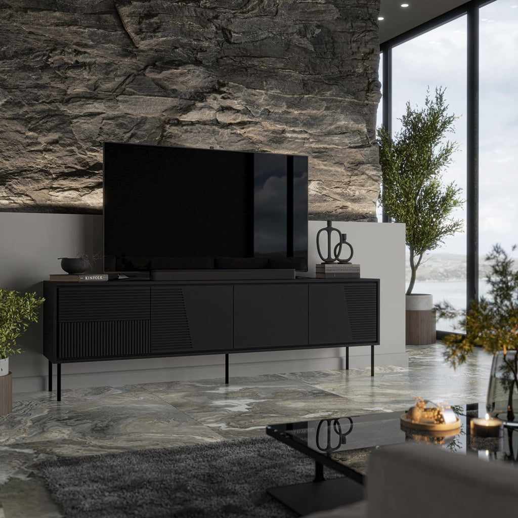 ABI RTV Cabinet 4D 200x38x62 Black Matt