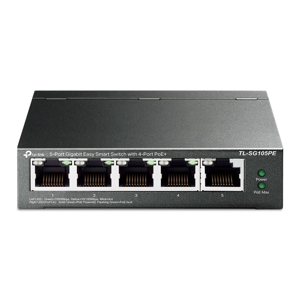 TP-Link Switch 5-Port Gigabit Easy Smart PoE Model TL-SG105PE