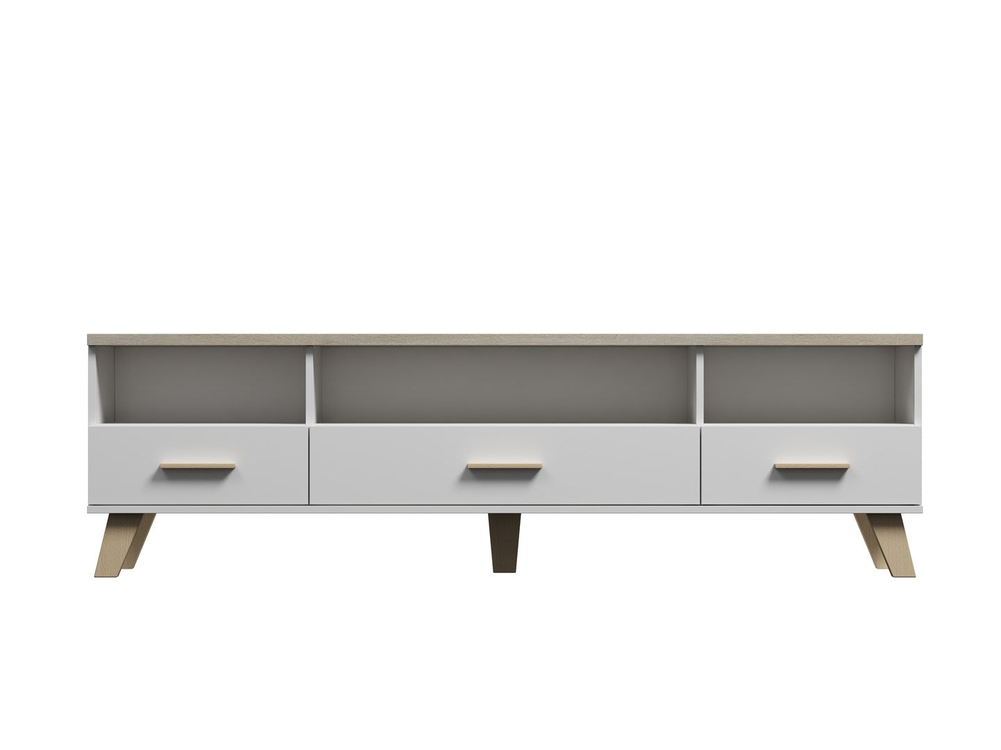 Cama RTV Stand LOTTA 180 cm White + Sonoma Oak