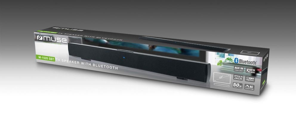 Muse | Yes | TV Soundbar With Bluetooth | M-1580SBT | 80 W | Bluetooth | Gloss Black | Soundbar with Bluetooth | Wireless connection