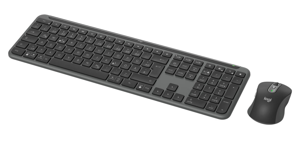 Logitech Signature Slim Combo MK950 Keyboard and Mouse Set - Wireless - QWERTZ - Graphite (920-012504)