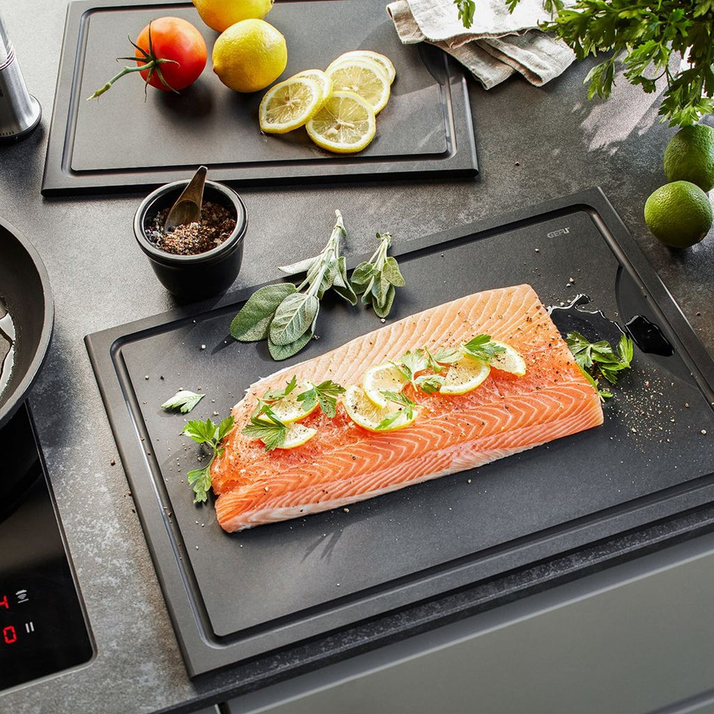 GEFU SLIZE Rectangular Wood Cutting Board Grey