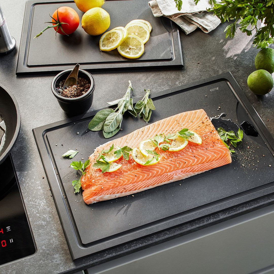 GEFU SLIZE Rectangular Wood Cutting Board Grey