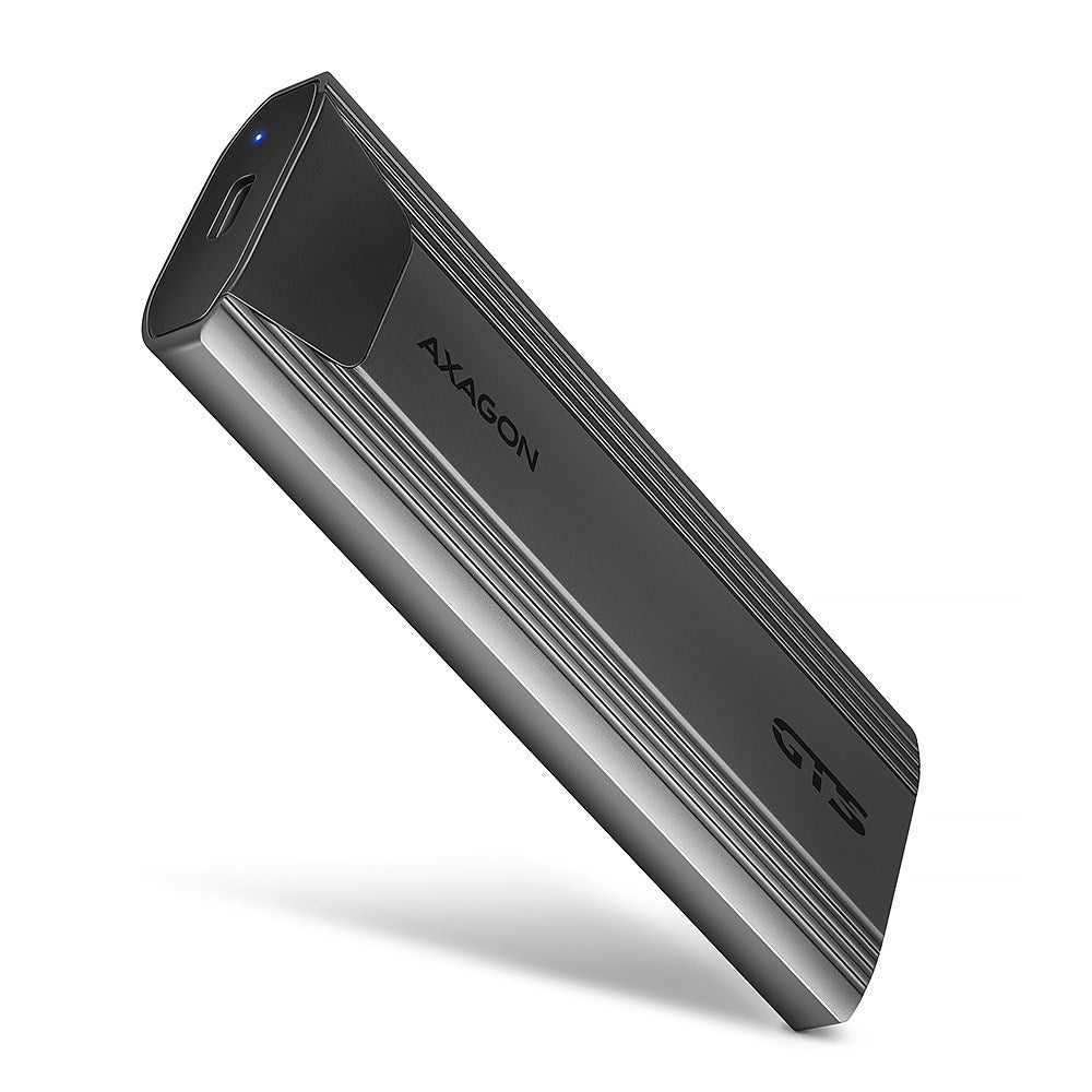 AXAGON EEM2-GTS2 External USB-C SSD Enclosure for M.2 NVMe & SATA Disks, Black, ZUWE-584