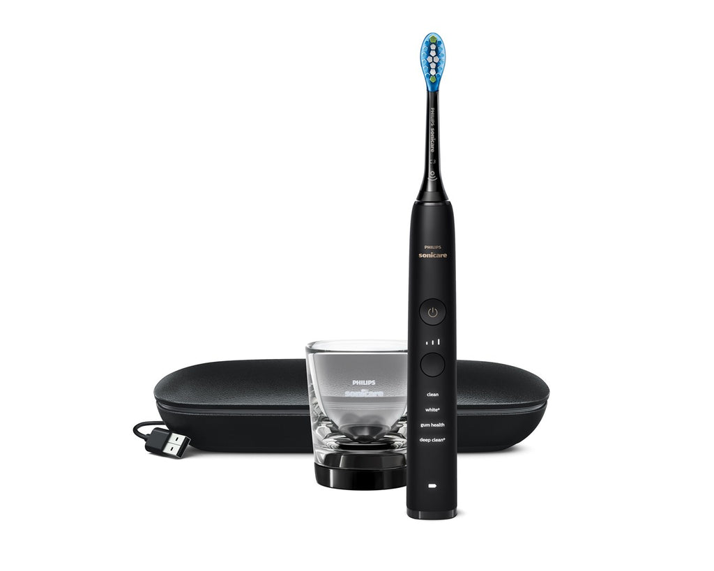 Philips Sonicare HX9911/09 DiamondClean 9000 Black Sonic Toothbrush with 4 Modes (HX9911/09)