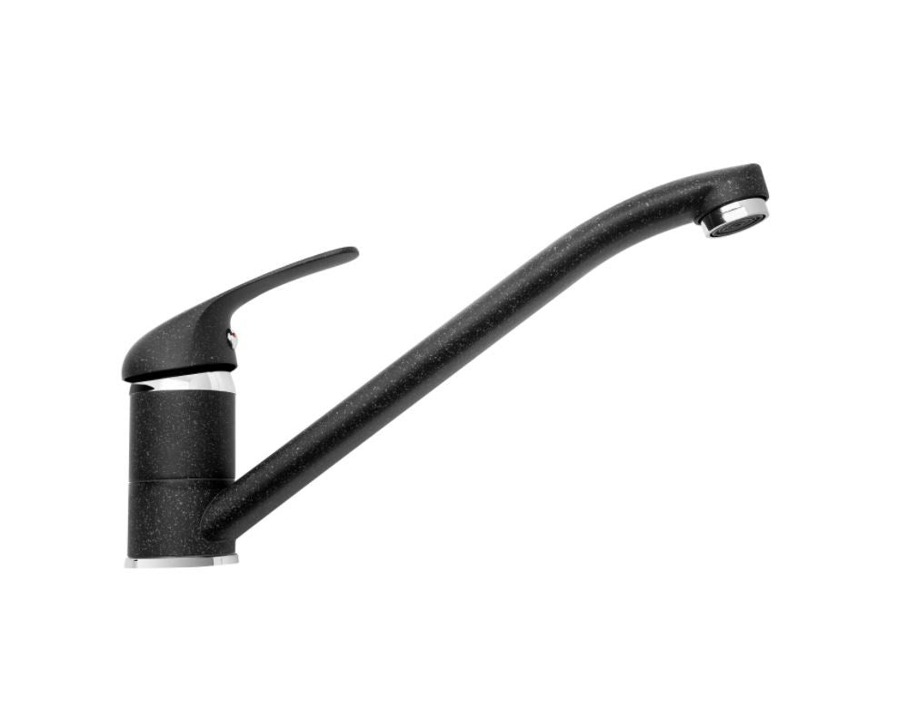 PYRAMIS ASALIA Granite Black Mixer Faucet, Elegant Design, Chrome Elements