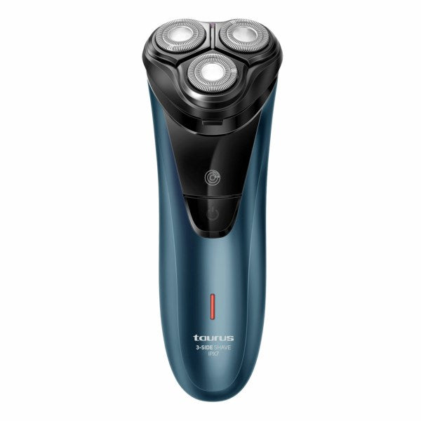 Taurus 3 Side Shave IPX7 Rotation shaver Trimmer Black  Blue