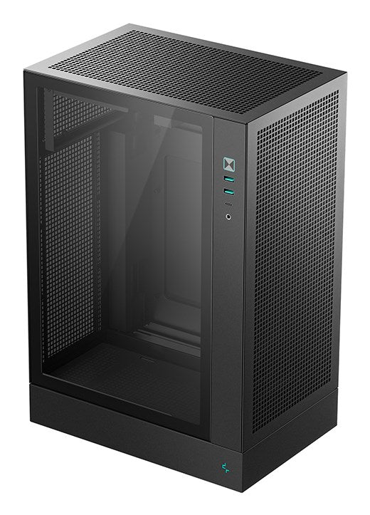 DeepCool CH170 PLUS Tower Black - Compact PC Case with Tempered Glass Panel