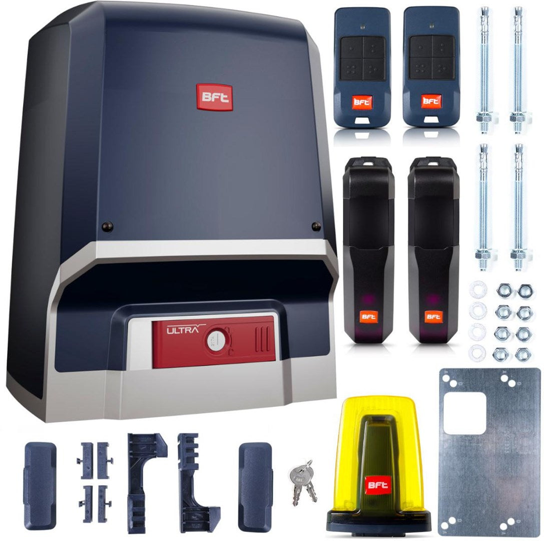 BFT Gate Automation Kit for Sliding Gates, Max Weight 1000 kg, Model 2618286