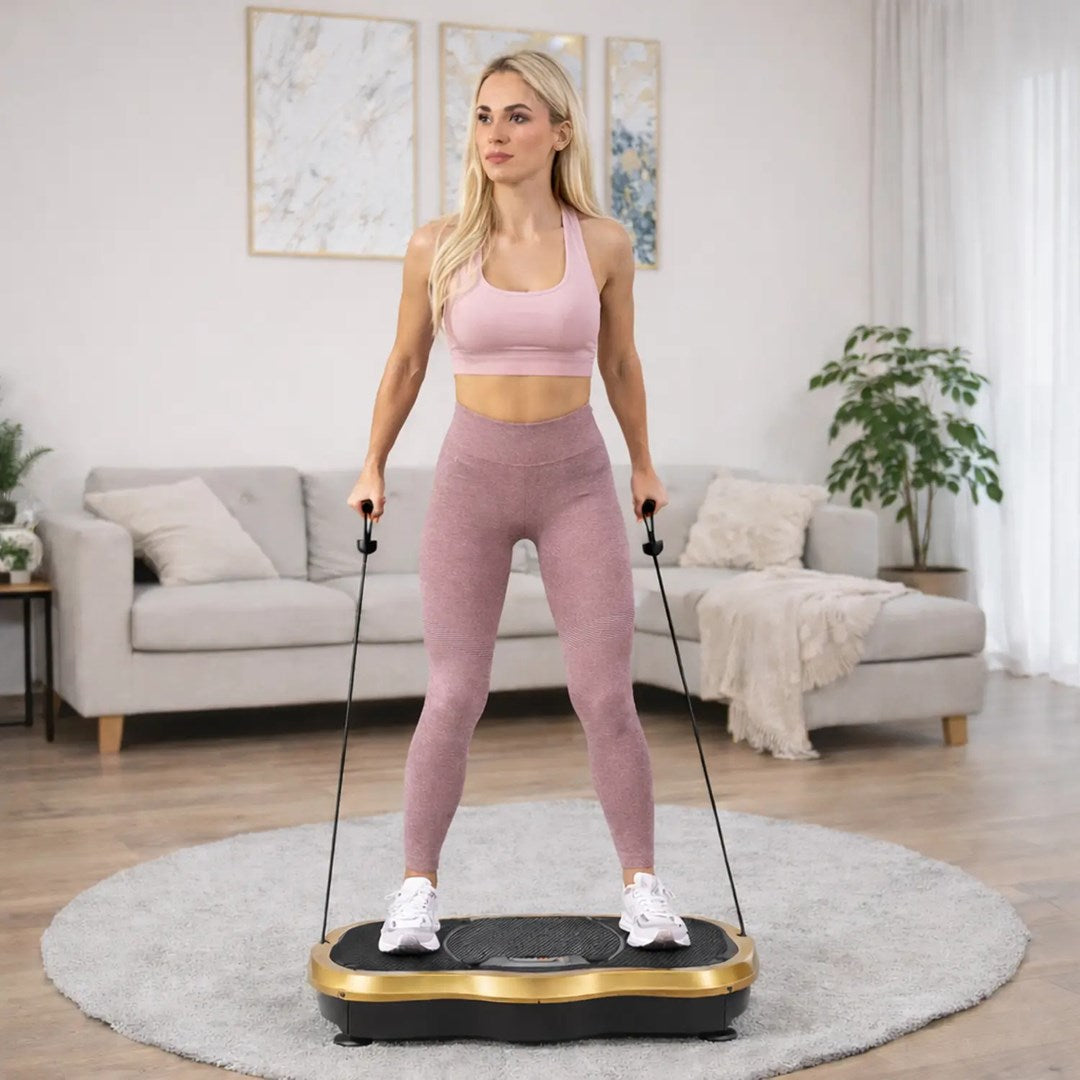 Extralink Moonwalk Spin Move Platofrma Wibracyjna do Cwiczen Fitness 200W zlota