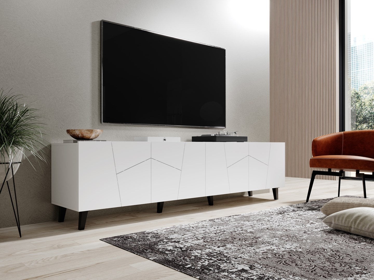 RTV Cabinet ETNA 200x42x52 White Matt