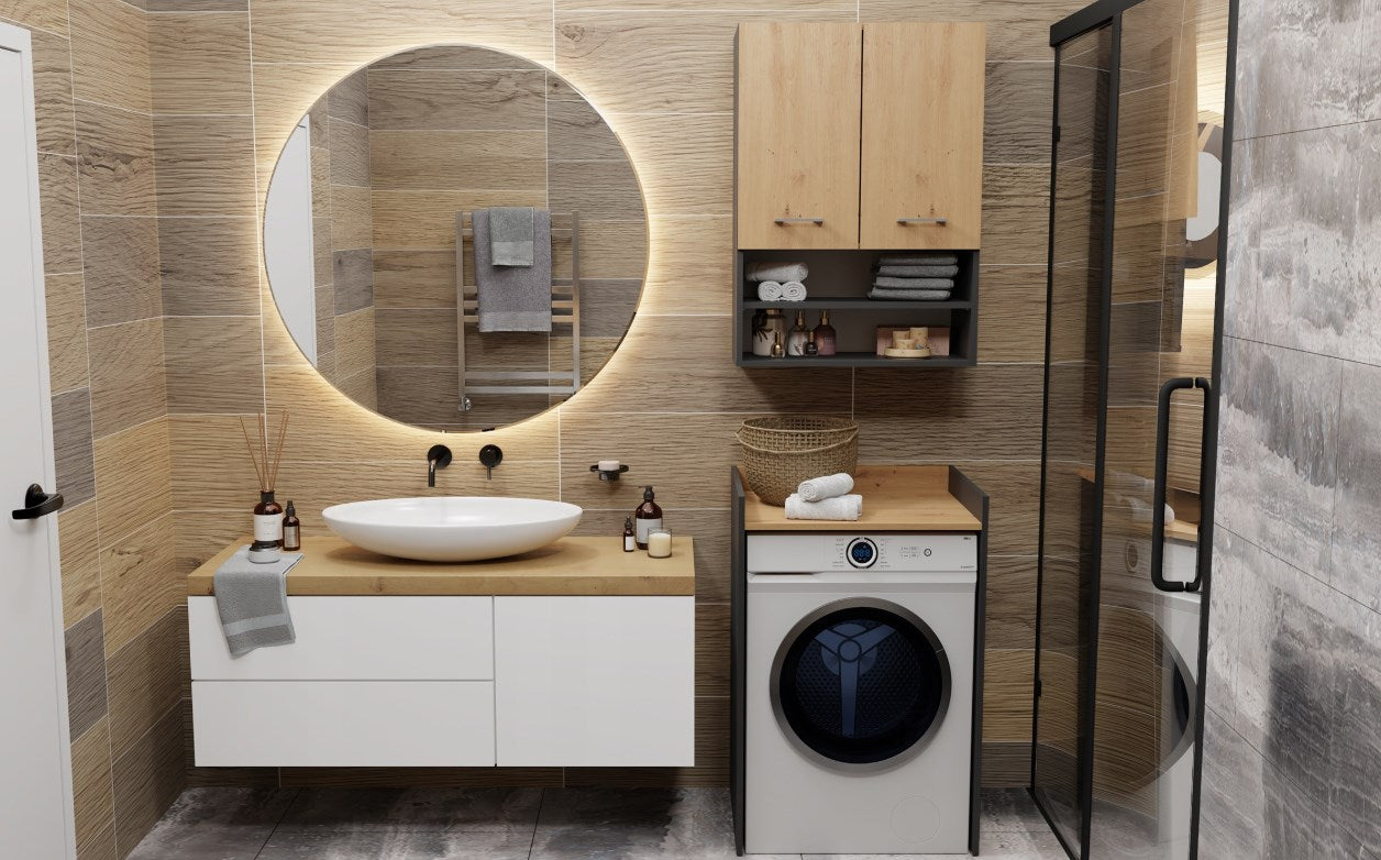 POLA NP Anthracite Artisan Washing Machine Cabinet 64x50x97.5 cm