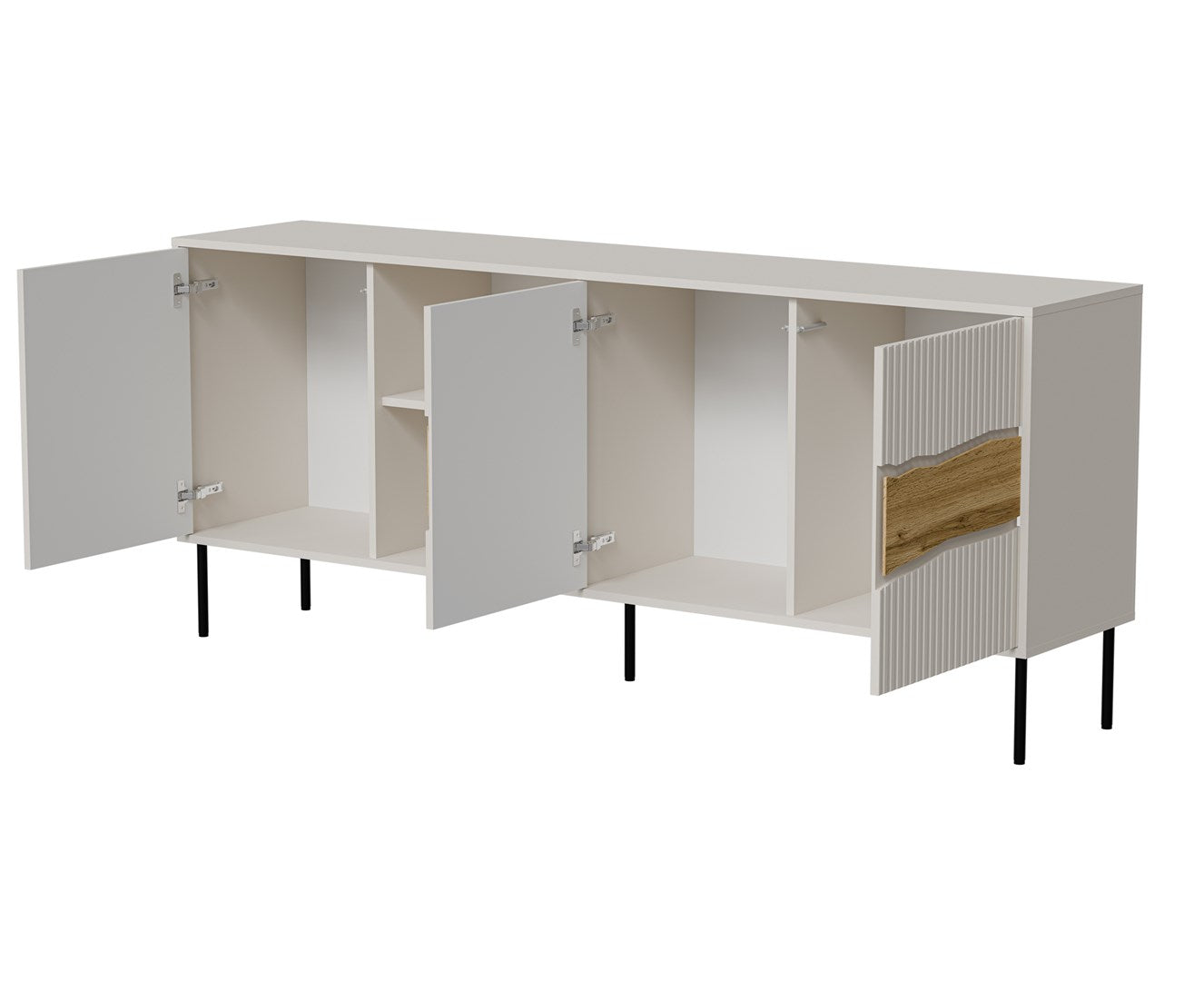 Cama INSERTO 3D1W Chest of Drawers 190x40x80 Cashmere + LED